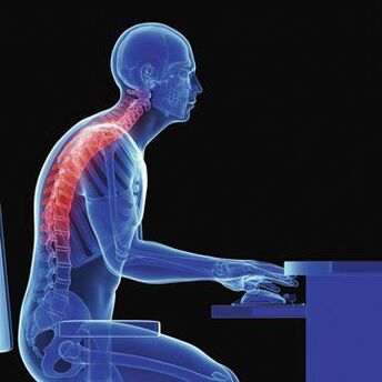 Sitting at the computer for a long time is full of back pain