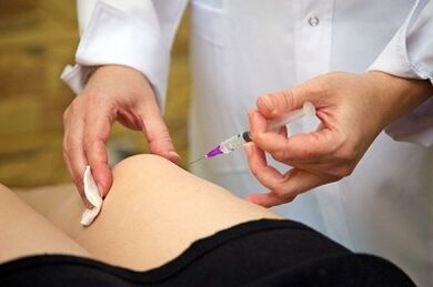 Treatment of injection of knee joints