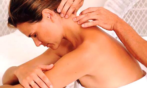 Treatment of osteochondrosis massage in high neck areas