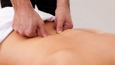 Massage of lower back pain